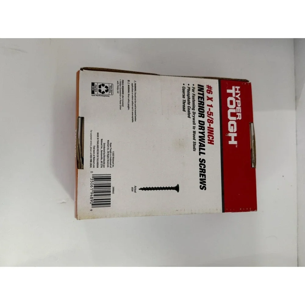 Hyper Tough #6 x 1-5/8 in Interior Drywall Screws 5 lb Coarse‎ Thread Phillips